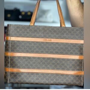 Vintage Celine Tote & shoulder bag in Brown and Tan